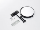 Зеркало косметическое SCHEIN увеличение 5х  поворотное к стене черное (9341mb)