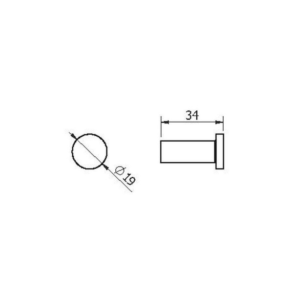 Крючок одинарный Langberger 70131A