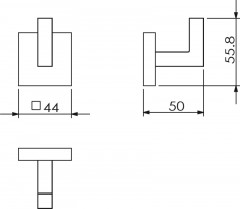 Крючок одинарный Langberger 21831A