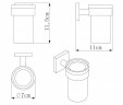 Держатель Rainbowl CUBE одинарный + стакан (2784-BP) черный матовый