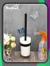 Ёрш Rainbowl CUBE керамика к стене (2790-4BP) черный матовый