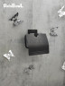 Бумагодержатель Rainbowl CUBE для ванной 2742-BP с крышкой настенный черный матовый